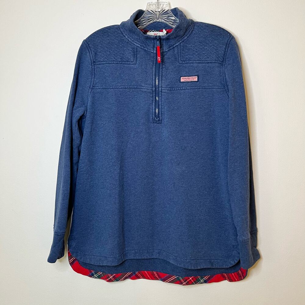Vineyard Vines Deep Bay Quilted Shep 1/4 Zip Sweateshirt Sz Small
